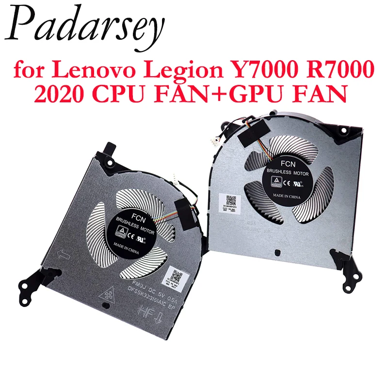 CPU Cooling Fan w/GPU Cooler Set Replacement for Lenovo Legion Y7000 R7000 2020 DC5V DC12V Processor |
