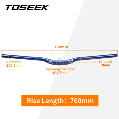 Руль горного велосипеда TOSEEK WCS из углеродного волокна, 31,8 мм
