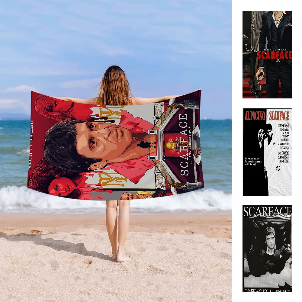 Scarface 1983 аниме пляжное полотенце для плавания мягкая впитывающая мочалка детские