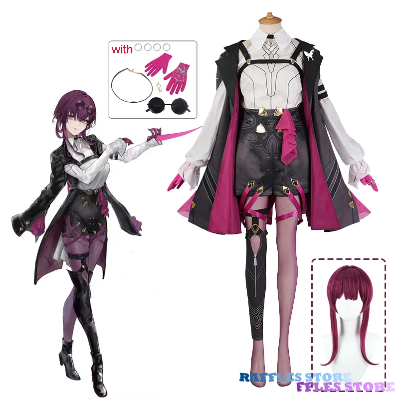 

Kafka Cosplay Costume Purple Wig Game Honkai: Star Rail Cosplay Kafka Fullset Girl Halloween Carnival Cosplay Party Suit XS-XXL