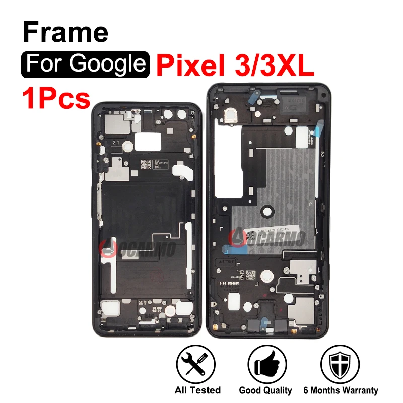 For Google Pixel 3 XL 3xl Middle Frame + Back Cover Plate Housing Frame Front Screen Stand LCD Display Bracket Replacement Part