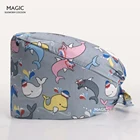 Шапки для хирургической стоматологической клиники, мультяшная шапка, высококачественная медицинская шапка для кормления, с принтом животных, шапки для врачей и больниц, оптовая продажа