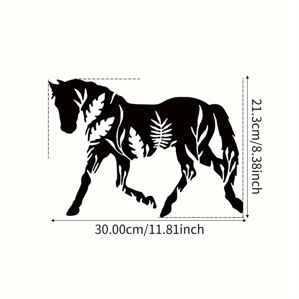 Металлическая Настенная Художественная Лошадь Украшение С Цветочным Рисунком