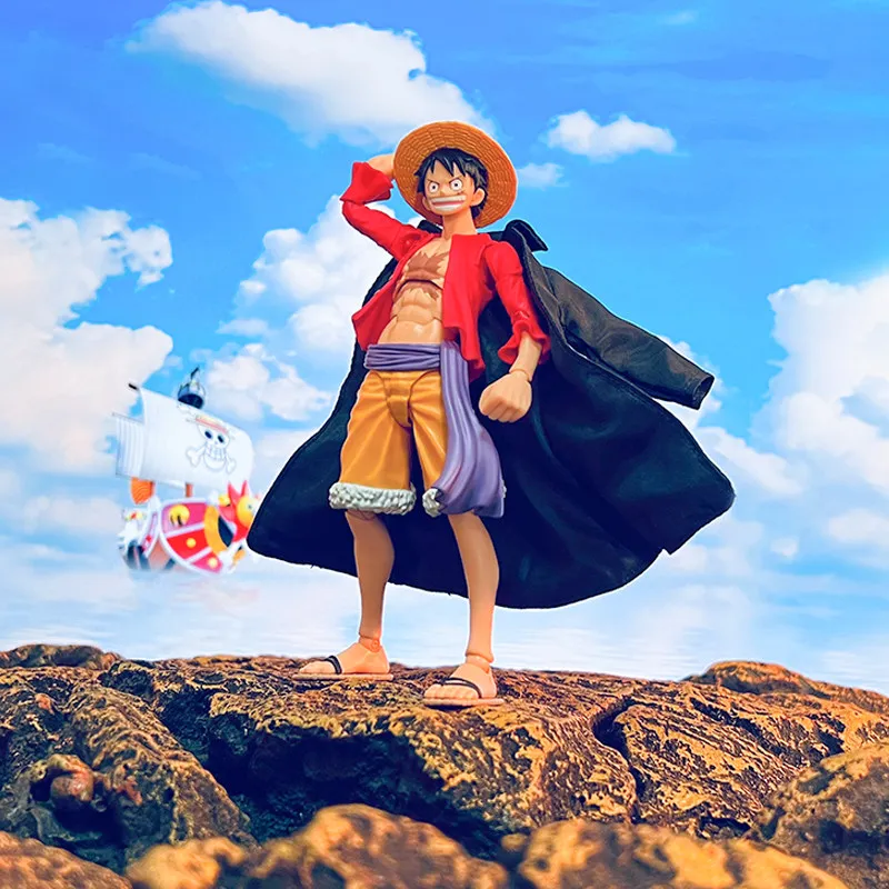 Фото В наличии: Тканевая черная накидка/плащ Шанги Монки Д. Луффи для SHF One Piece Four Emperors, черный наряд, аксессуар, подарок, игрушка №3