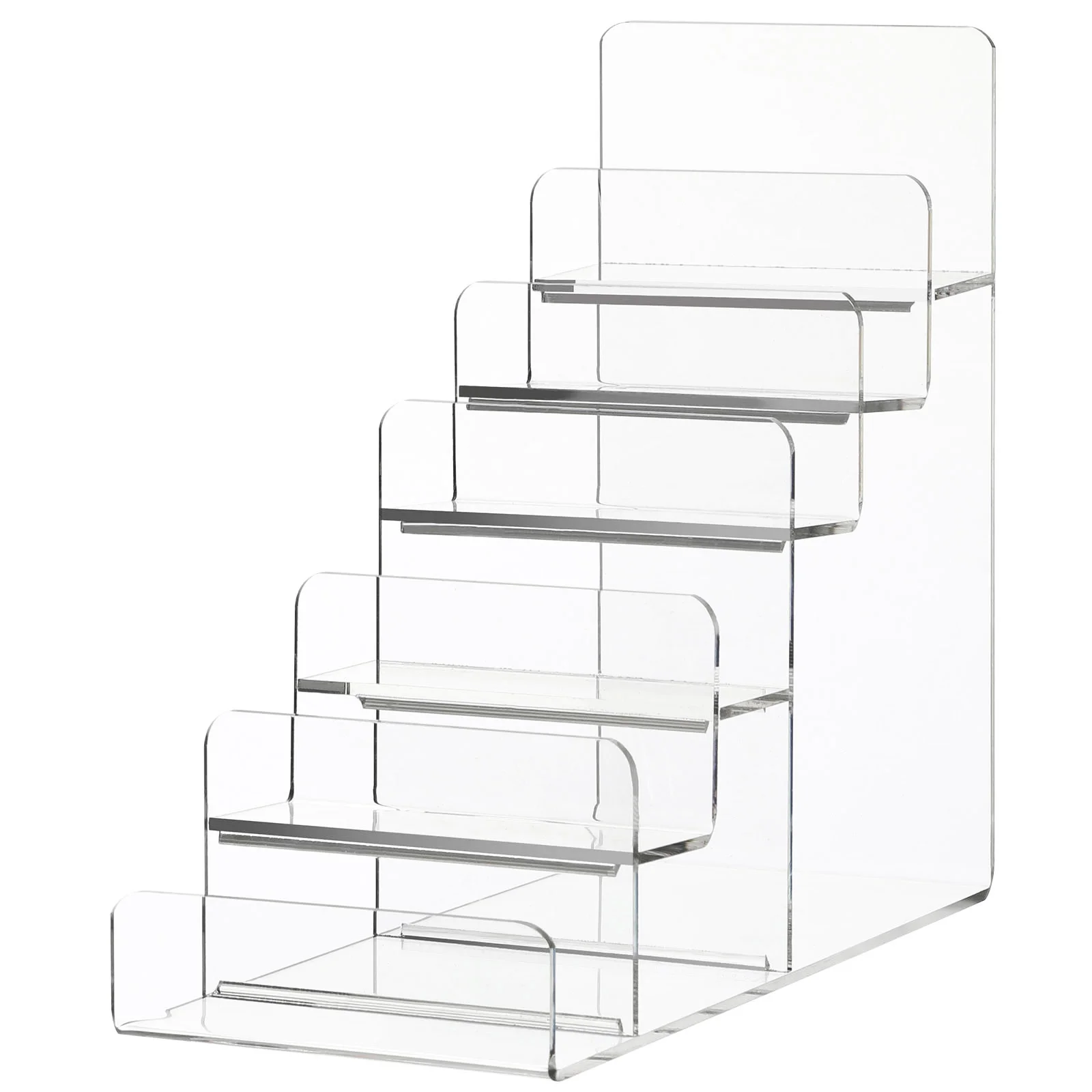 

Display Stand Acrylic Rack Purse Wallet Holder Organizer Shelf Jewelry Clear Storage Risers Riser Transparent Desktop Makeup