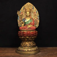 14 tibetan temple collection bronze painted ksitigarbha bodhisattva jizo lotus platform buddha terrace sitting buddha exorcism