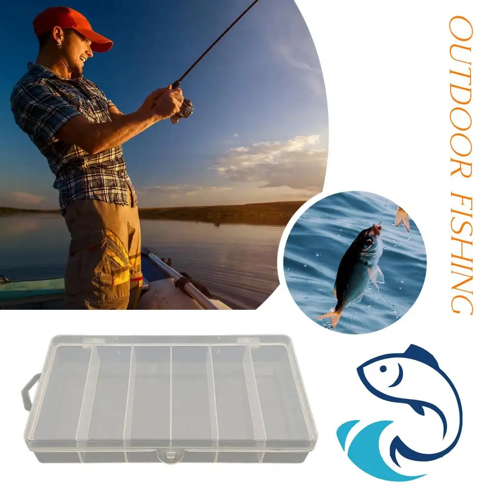 

Useful Fishing Bait Box Transparent Visible Easy to Carry Lightweight Fishing Lure Container Fishing Accessory