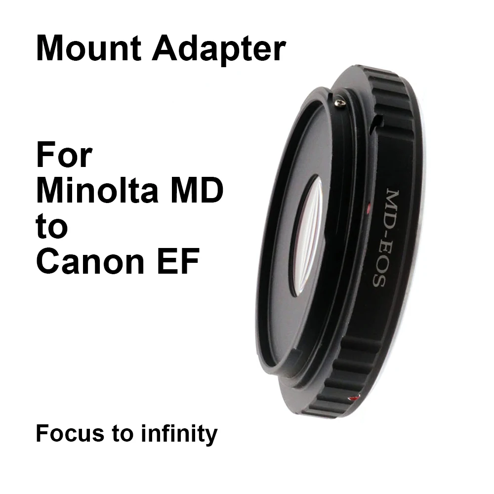 Фото MD - EF для объектива Minolta MD mount объектив Canon EOS EF Адаптер для камеры кольцо Minolta MC EFS фотокоррекция фокуса до бесконечности №1