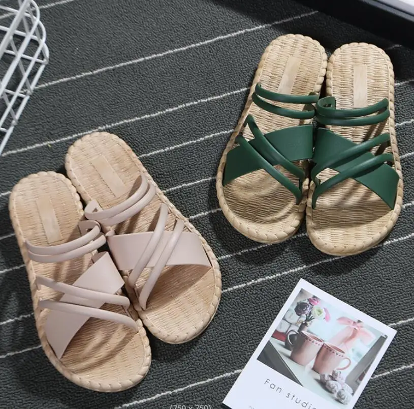 

Shoes sandals woman summer 2022 Women's flat slippers mesh beach sandals outside flat bottom flip flops sandalias mujer verano