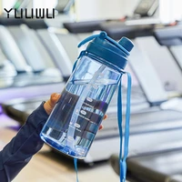 1 7l water bottle with time scale large capacity straw mug portable fitness jugs outdoor travel cup sports gym garrafa de agua
