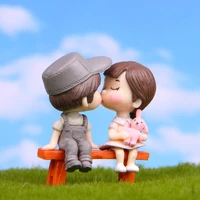 small fresh sitting on a stool kissing couples home decoration diy tv living room micro landscape gardening landscaping doll