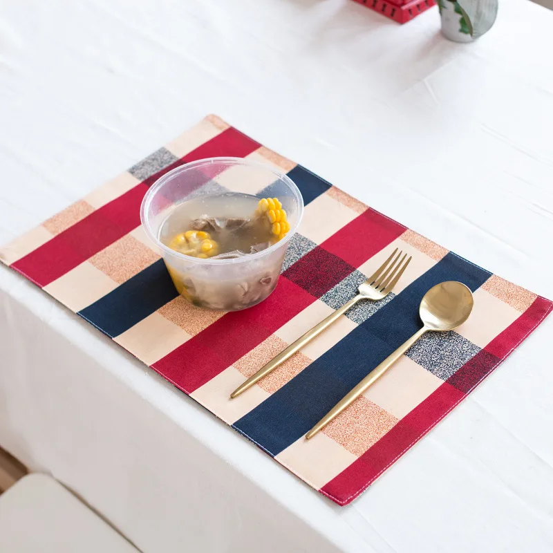 

Modern Fabric Cotton Linen Table Mat Insulation Mat Western Placemat Anti-hot West Napkin