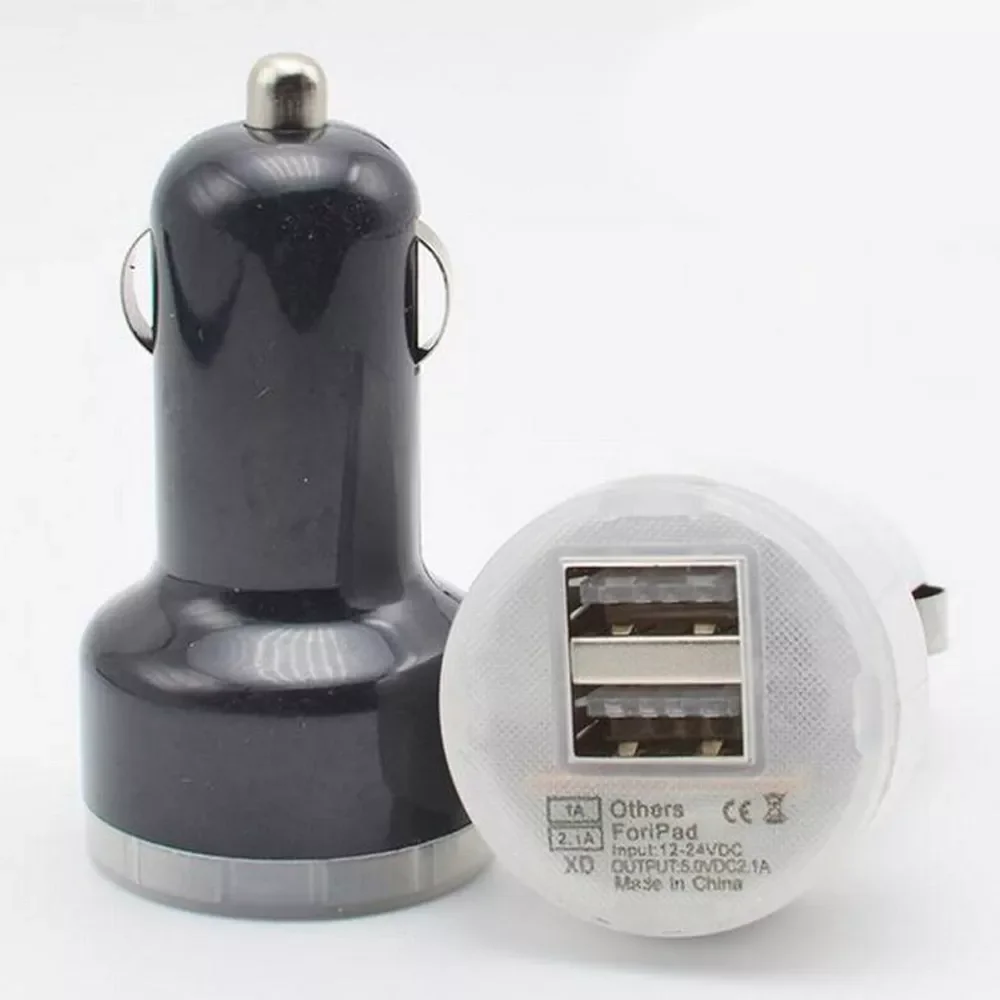 

New 12V Power Dual 2 Port USB Phone Charger Car-Charger Mini Bullet Car Charger Adapter for Phone Car Accessories car goods
