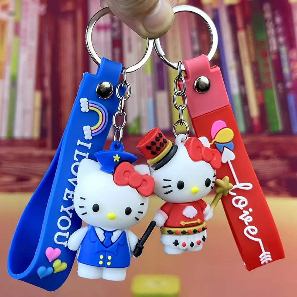 

Hello Kt About 6Cm Key Chains Sanrio High Quality Pvc Kawaii Promotional Couple Lovely Gifts for Girls Boys Friends Childrens