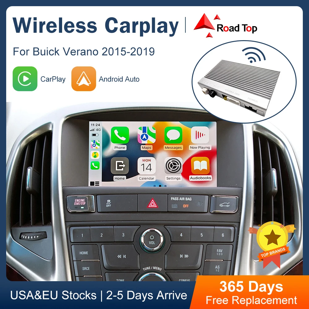 

Wireless CarPlay for Buick Verano 2015-2019 ENVISION Regal LaCrosse screen Android Auto Mirror Link AirPlay accessories interior