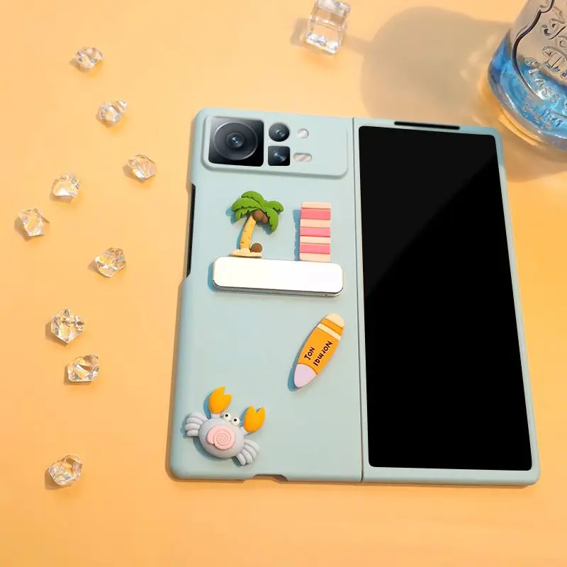 

With Kickstand Bracket Case for Xiao-mi Mi Mix Fold 2 Case for Mi Mix Fold2 5G Case Flip Case