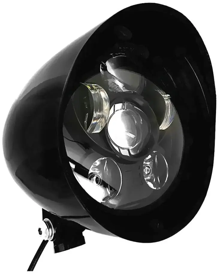 

Black Bullet LED Tri Bar 5.75" Headlight Motorcycle lighting system for Harley Sportster Dyna