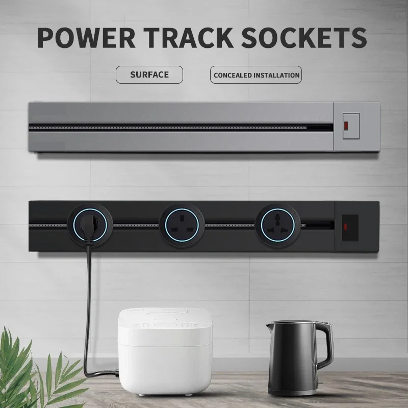 Настенная розетка с выключателем кухонная Алюминиевая выдвижная Розетка 40 см 50