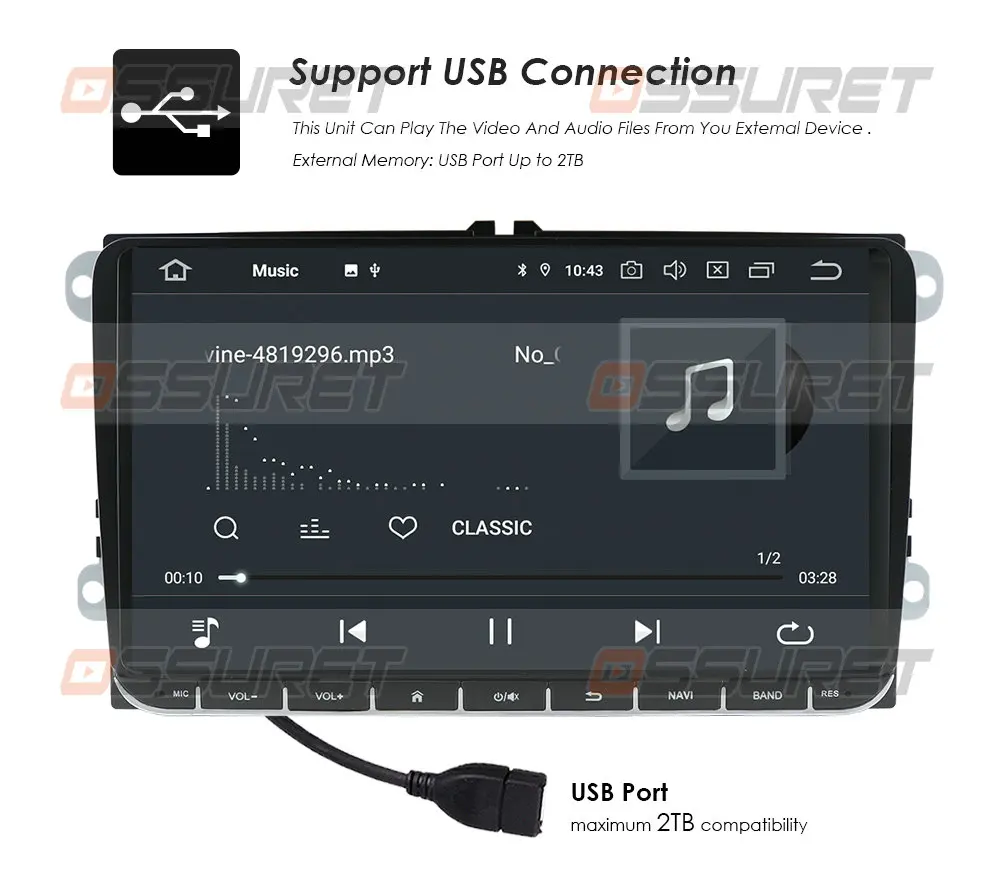 $101.01 Android 10 Car Multimedia Radio Player For VW Polo Golf Passat Tiguan Skoda Yeti Superb Fabia Octavia Combi GPS Navi DSP Carplay