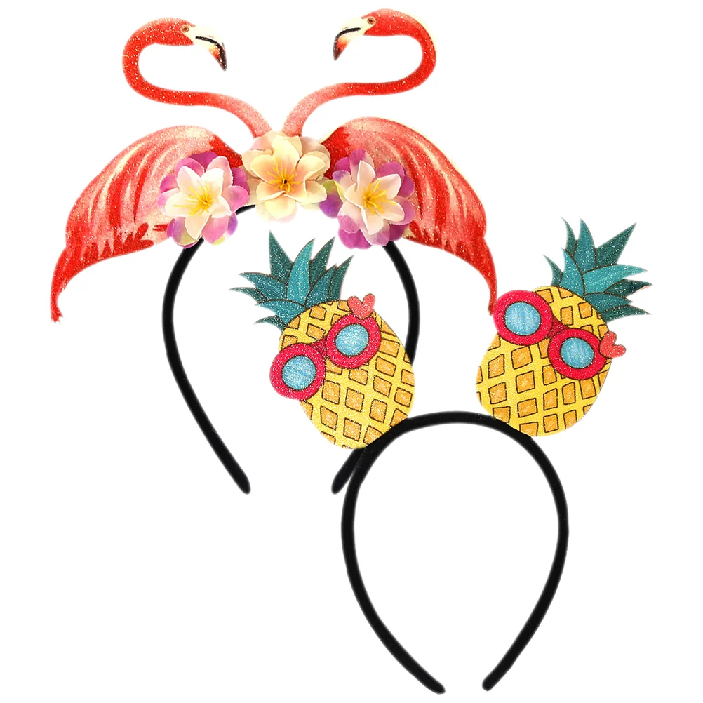 

Ободок для волос в гавайском стиле, гавайская повязка на голову, 2 шт.