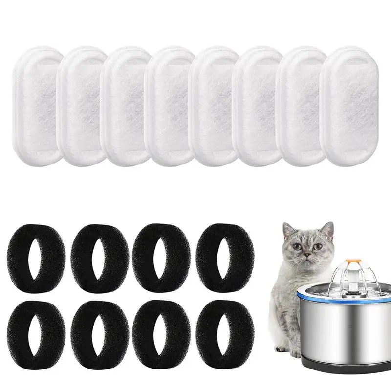 

Cat Water Fountain Filter Pet Fountain Filter Set 16 Pcs Replacement Filters For Automatic Pet Water Fountain Easy To Use