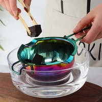 steel kitchen heating bowl chocolate melting container inverted melting bowl water bath pot butter baking heating container bowl