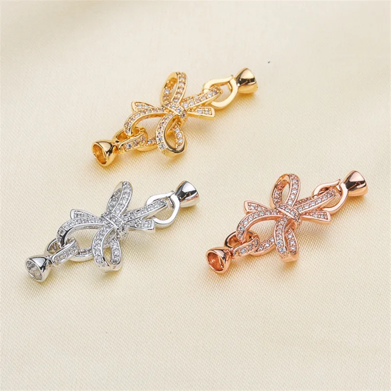 

Wholesale DIY Natural Stones Beads Jewelry Making Accessories Silver/Gold/Rose Gold Metal Connector Clasps Findings