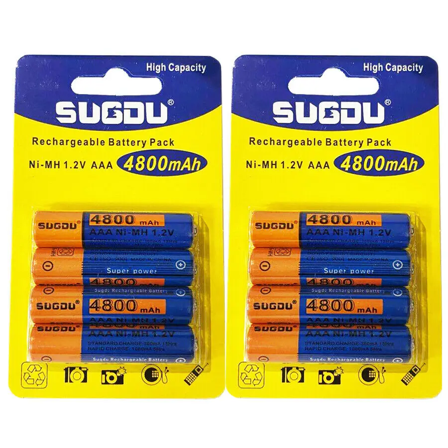 

LOT PILES ACCUS RECHARGEABLE AAA 1.2V 4800mAh | LR03 LR3 R03 R3 NI-MH BATTERIE