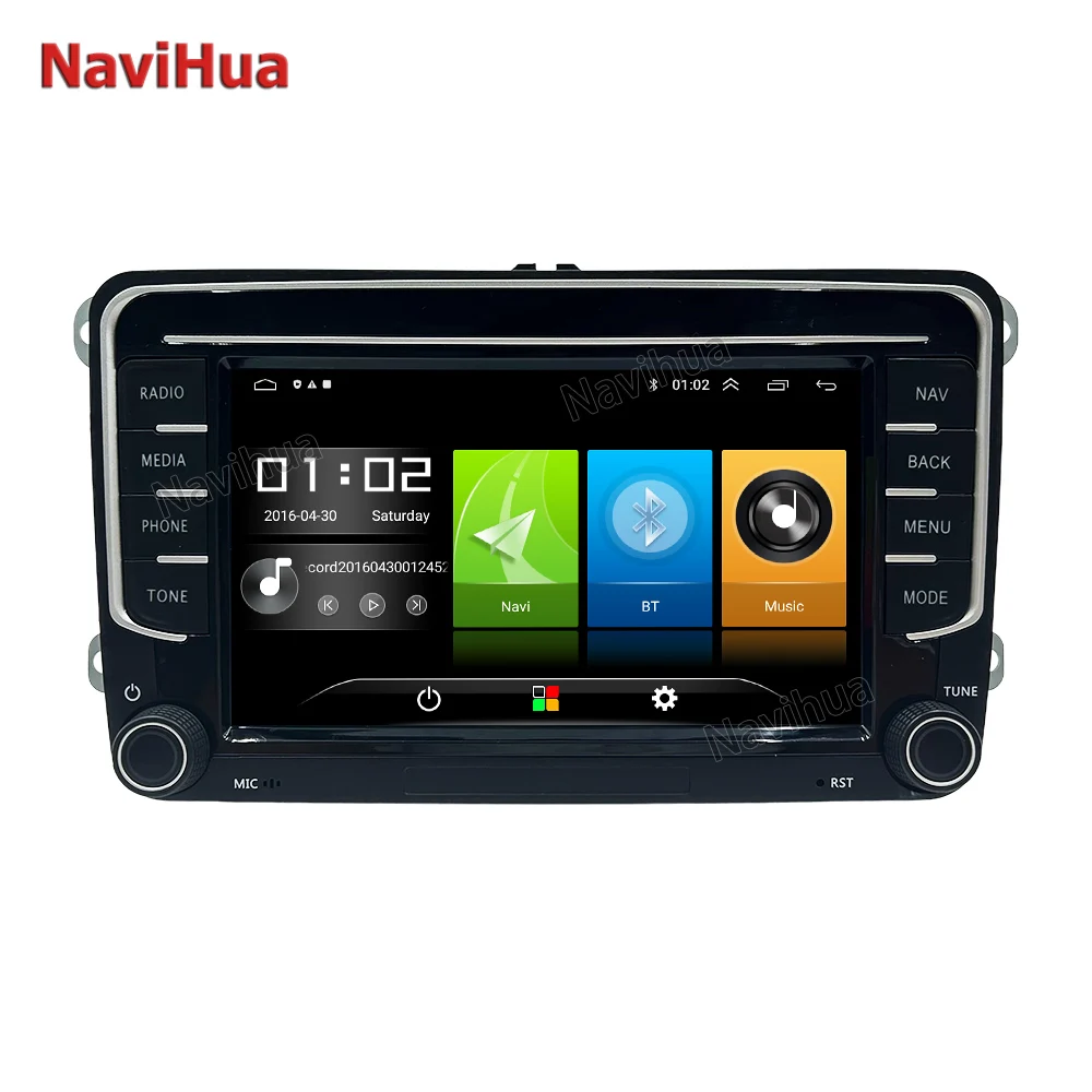 7-дюймовый Android 12 Автомобильный Радио экран GPS для универсального Volkswagen VW Golf Tiguan Polo