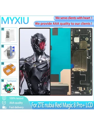 Оригинальный ЖК-дисплей для ZTE nubia Red Magic 8 Pro Plus 8Pro +, сменный преобразователь сенсорного экрана для nubia Red Magic 8 Pro, ЖК-дисплей