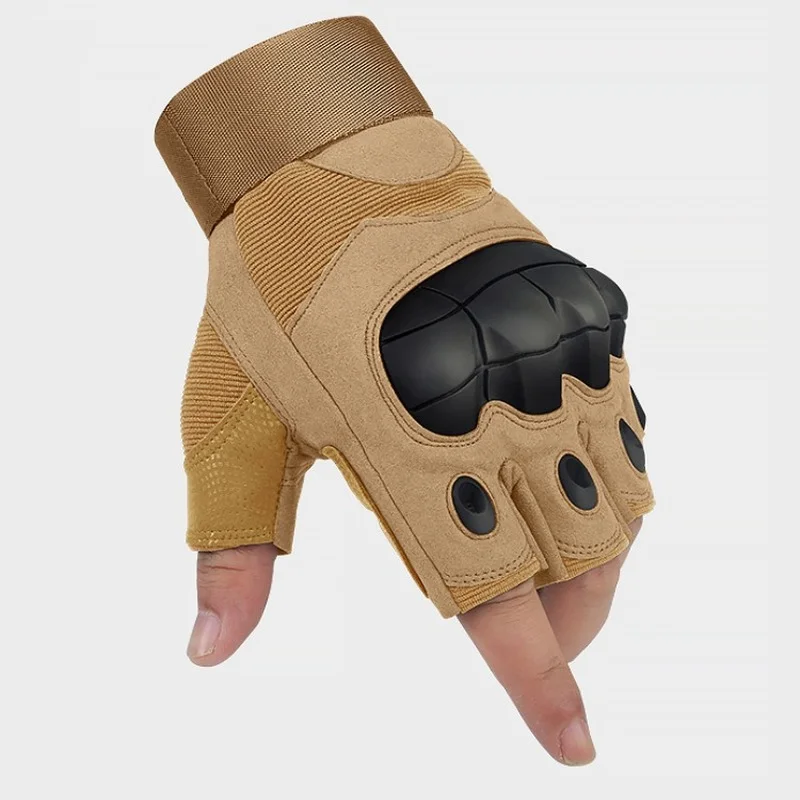 

2022 Camping Hiking Gloves Soft Half Finger Tactical gloves Military Anti-Skid Rubber Hard Knuckle Gloves Paintball High Quality
