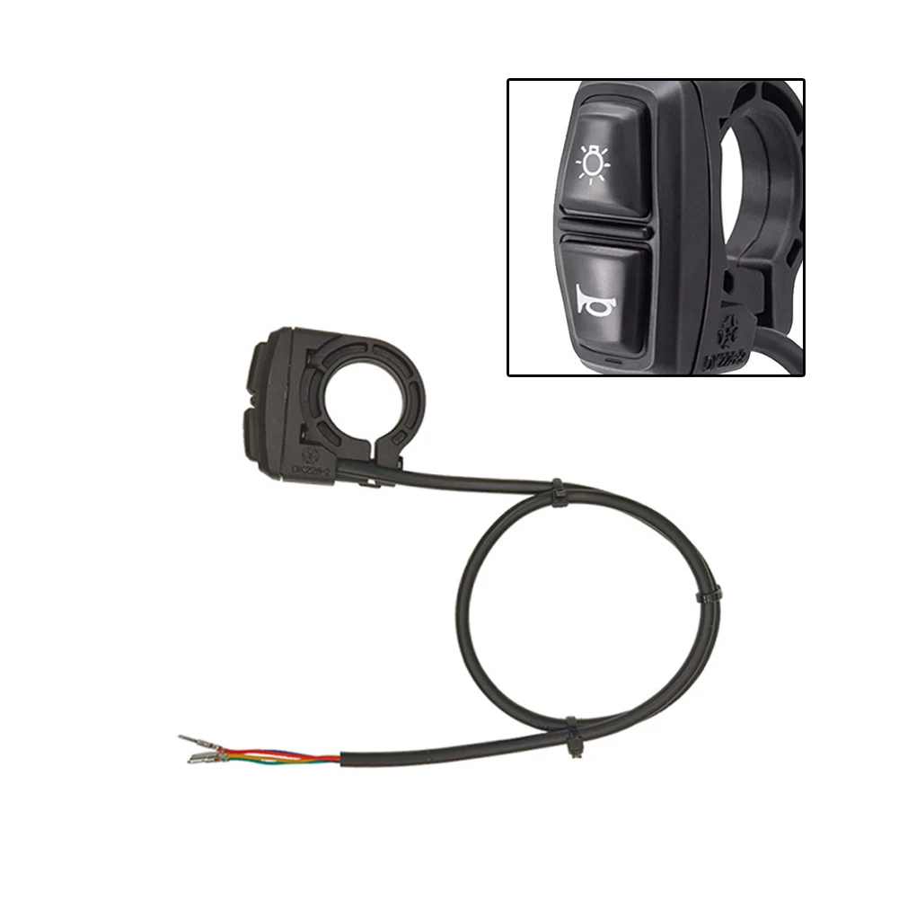 

12V-72V Electric Bike Scooter Lamp Headlight Horn DK226 2 IN 1 Switch E-bike On-off Universal Left And Right Cycling Accessories