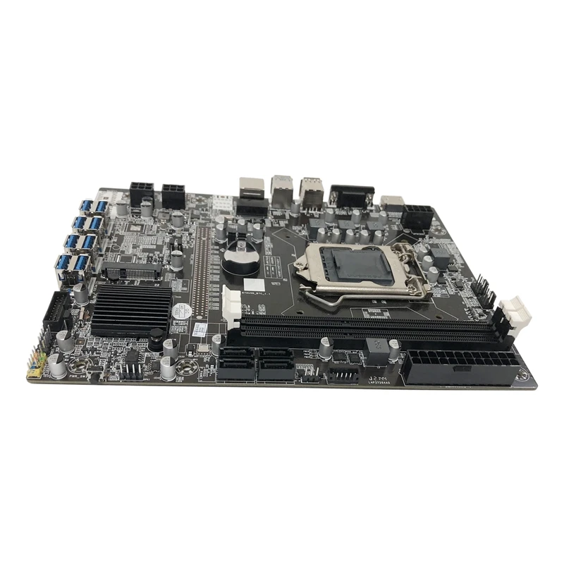 B75 8USB BTC Mining Motherboard+G530 CPU+64G USB Driver+SATA Cable+Switch Cable+Thermal Grease+Baffle For ETH Miner |