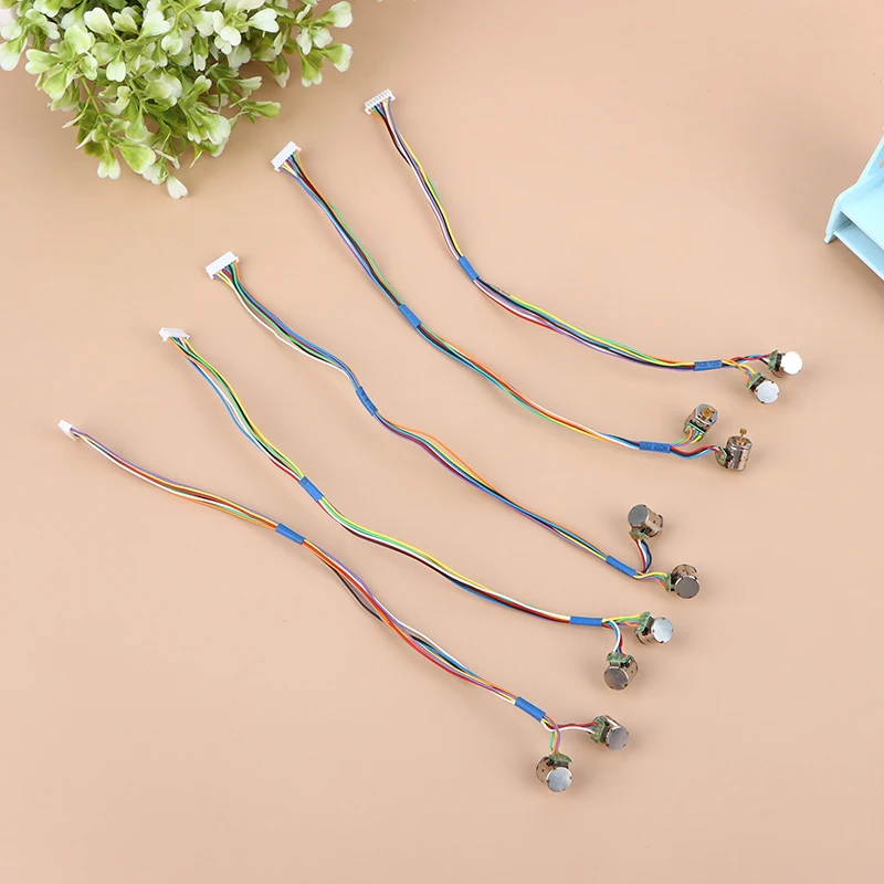 

5Pcs/Set 8mm Micro Stepper Motor Small Electric 2-Phase 4-Wire Stepper Motor Precision with Copper Gear Connecting Wire