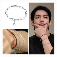2022 korean wave summer new jimin v jhope same bracelet exaggerated metal oval jewelry simple popular accessories gift