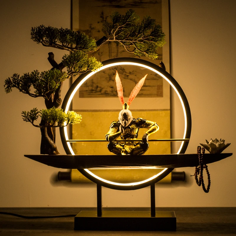 

Скандинавская электрическая горелка для благовоний Backflow Buddha, горелка для благовоний в виде горы, светодиодная лампа, водопад, портативное о...