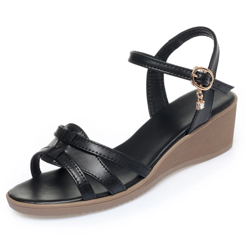 AIYUQI женские сандалии на танкетке новинка лета 2024 нескользящие для мам большие