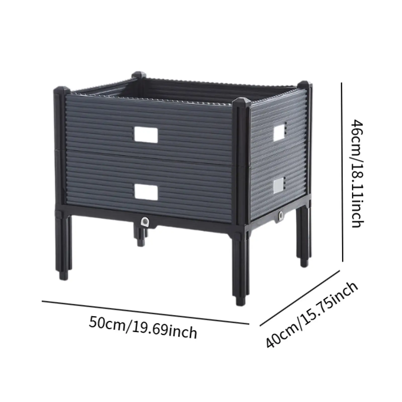 Штабелируемый ящик для цветов растений контейнер с дренажным отверстием