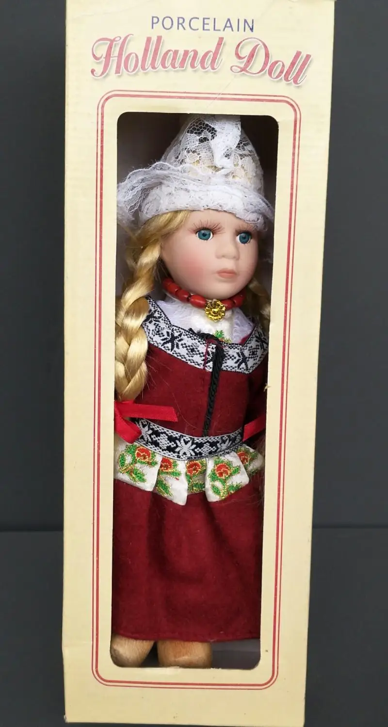 Большая винтажная Ретро фарфоровая кукла Голландия дворец девочка украшение для