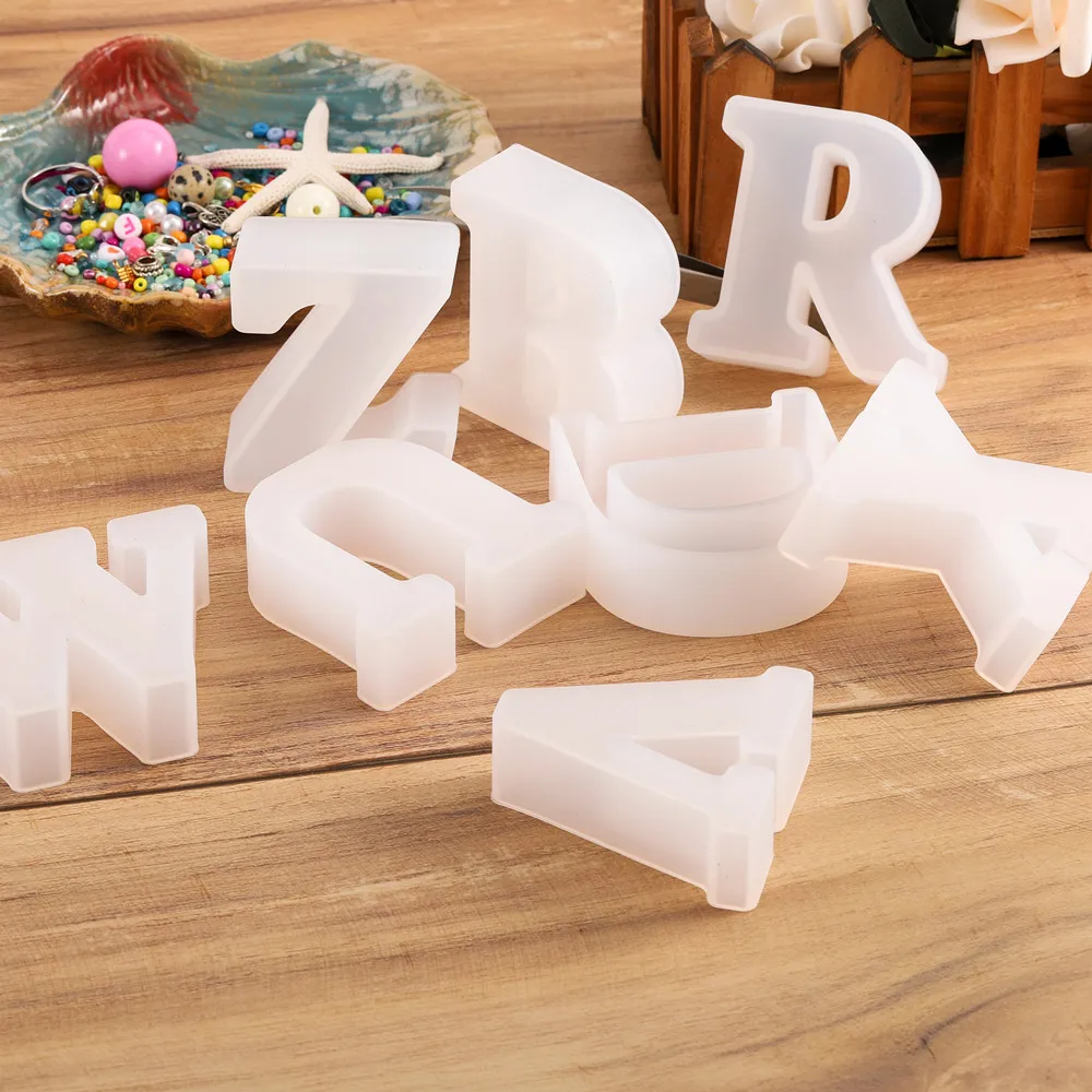 

3D Capital English Letters Silicone Mold UV resin silicone mold For DIY Resins Epoxy Casting SiliconeMold Jewelry Making Crafts