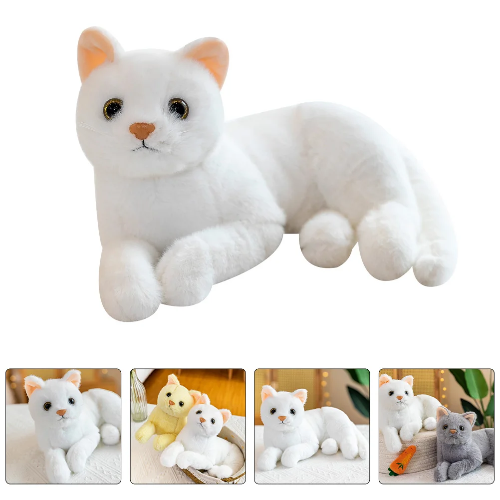 

Cat Plush Stuffed Toy Animal Kids Animals Toys Pillow Kitten Soft Cute Realistic Simulation Shaped Plaything Plushies Figurine