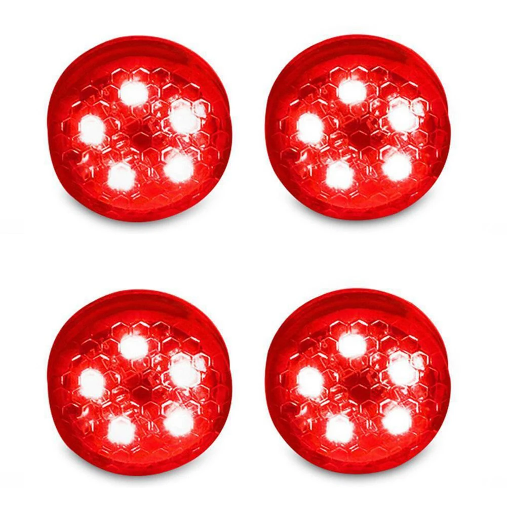 

4Pcs/Set Universal Car Wireless Door Lights Car 5-LED Door Opened Signal Red Light Safety Signal Lamp Replacement