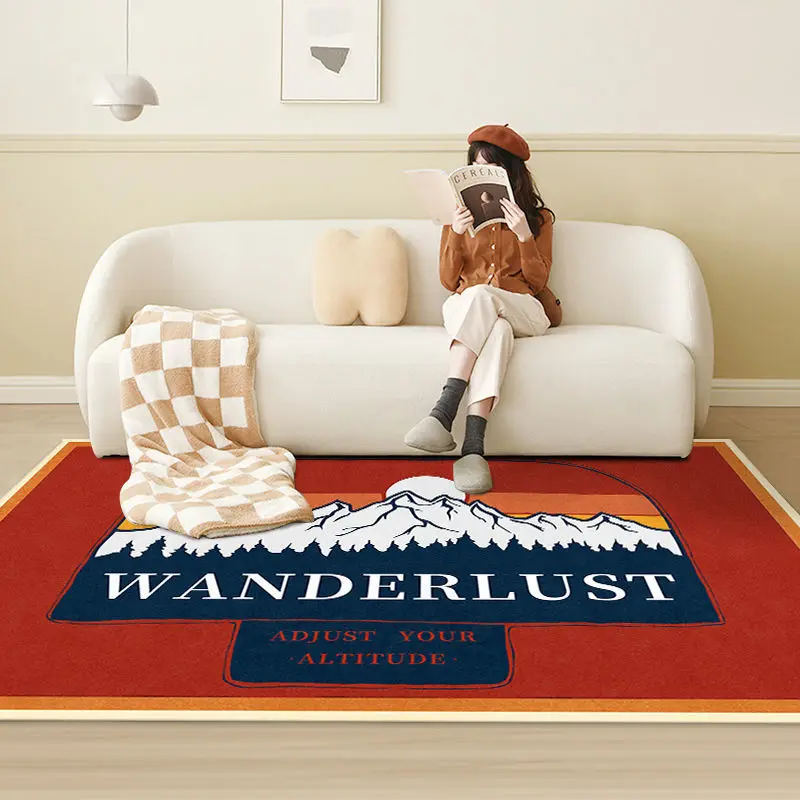 

Скандинавский ковер для гостиной Ins Wind Girl спальня прикроватное декоративное одеяло летнее маленькое свежее дом полный магазин грязная комн...