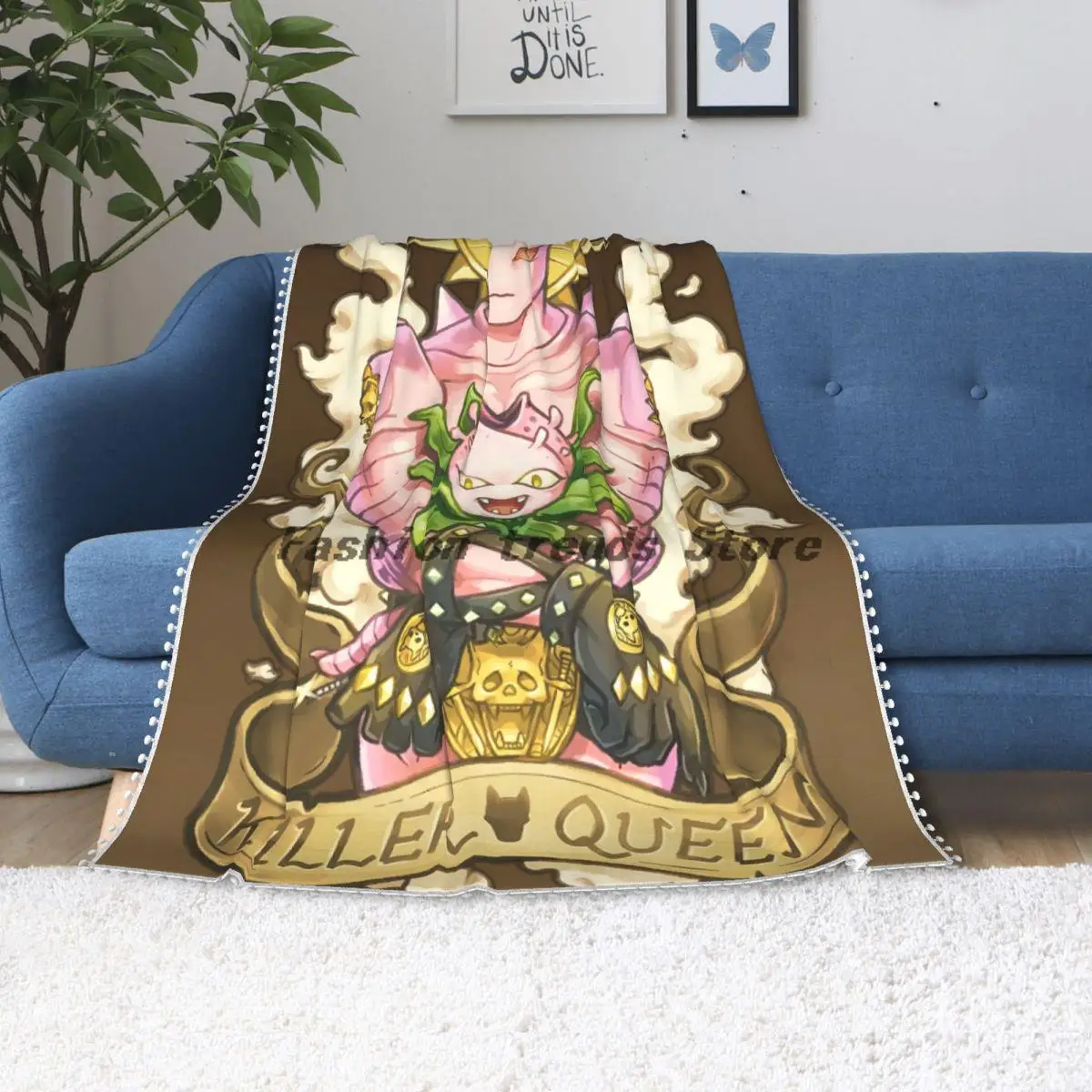 Одеяло с короной Killer Queen флисовое мягкое цветное покрывало приключениями Джоджо