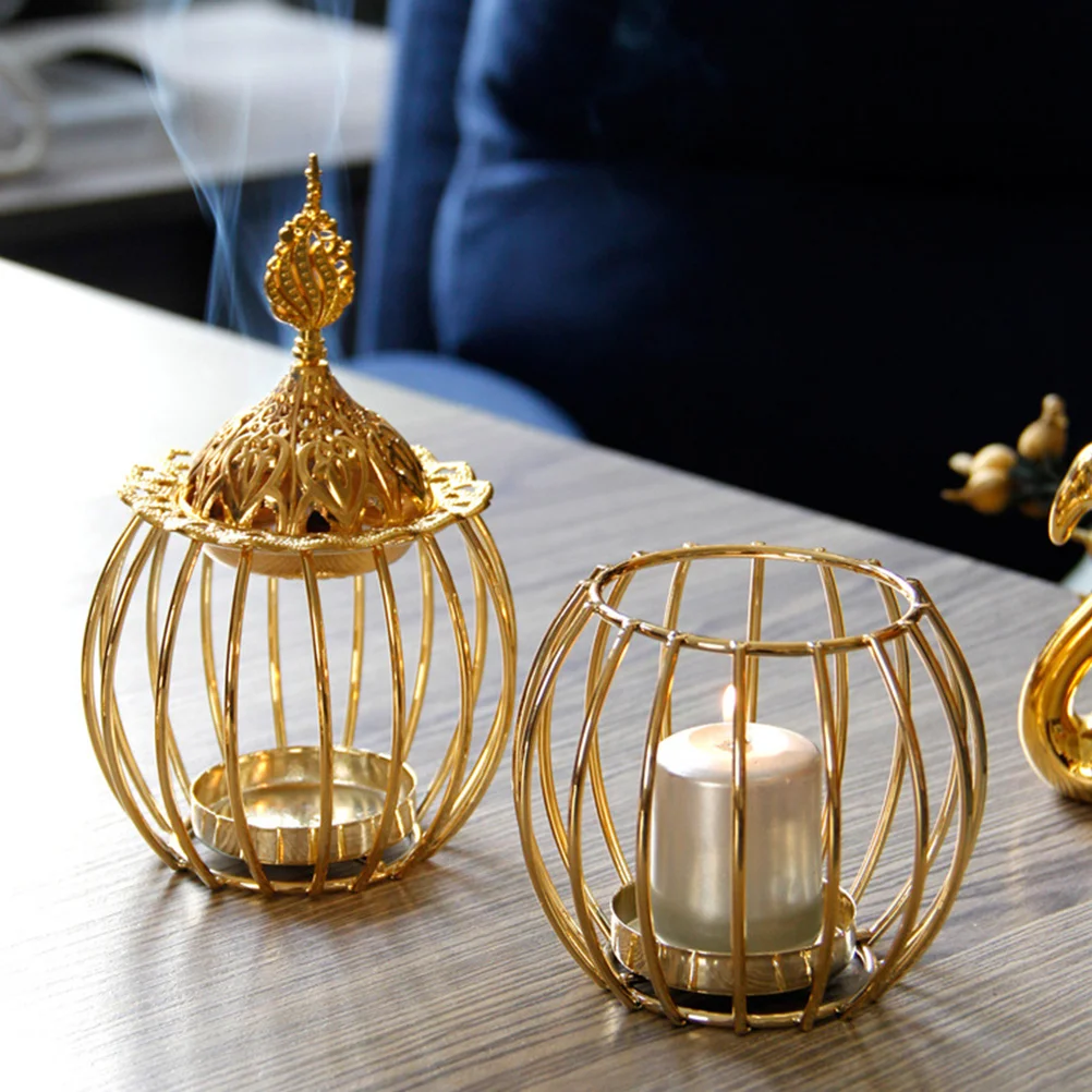 

Burnerislamic Diffuser Bottle Muslim Decktop Metal Decor Table Holderchinese Oil Decorative Frankincense Decoration