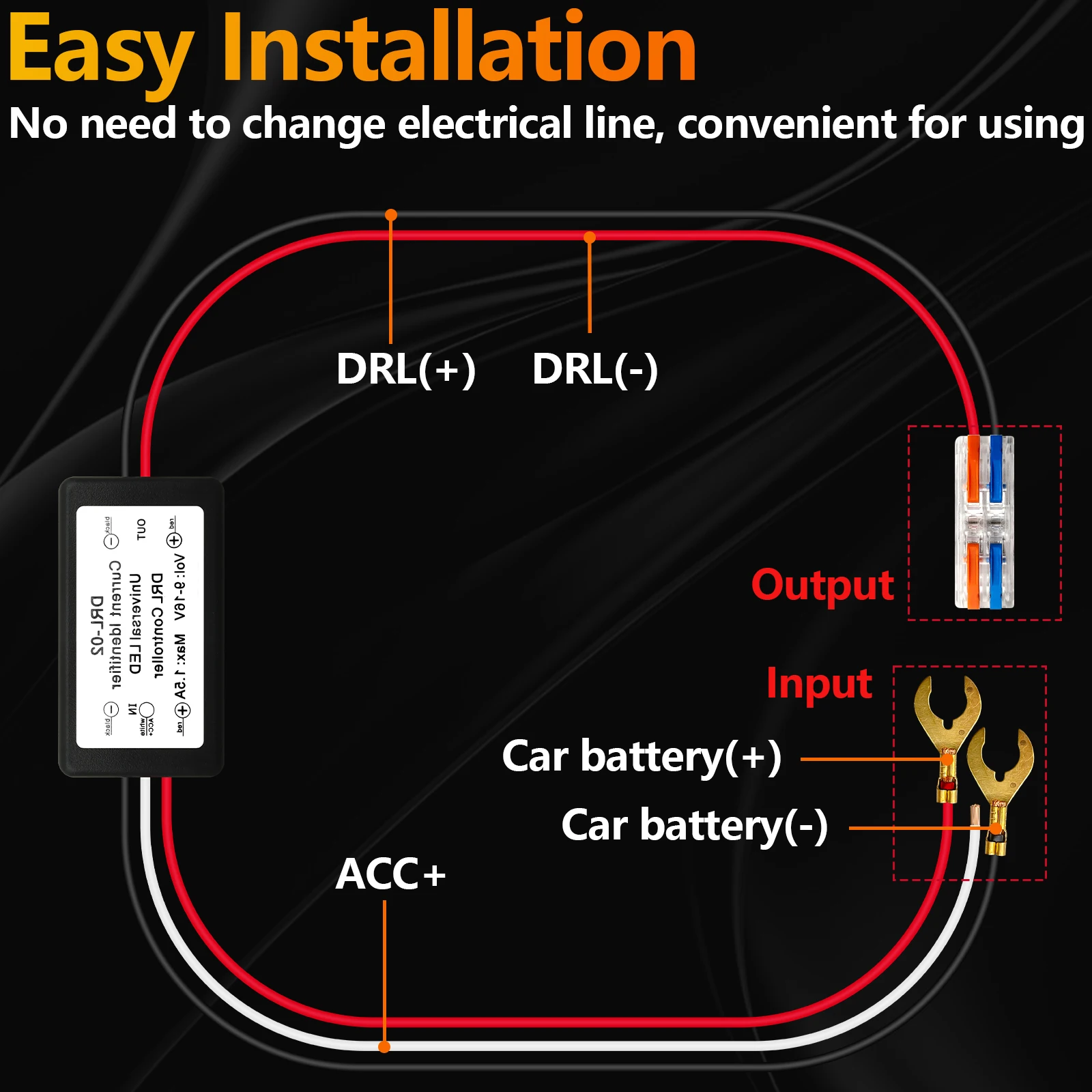 Контроллер дневных ходовых огней Fenikso 9-16 В 2 шт.