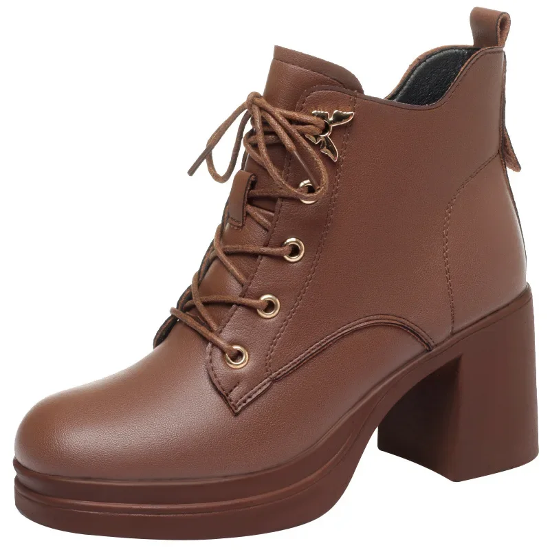 Модные удобные туфли на толстом блочном высоком каблуке 7 см женские