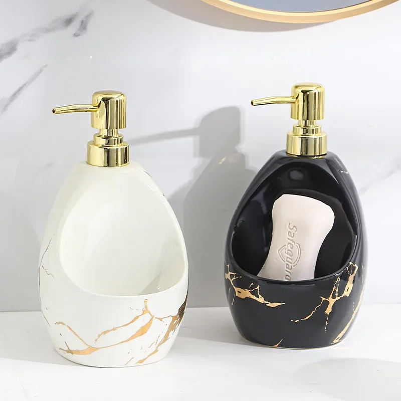 

Marble Texture Ceramics Soap Dispenser Hand Sanitizer Bottle Detergent Bottle For Kitchen Bathroom Accessories Ceramic Lotion
