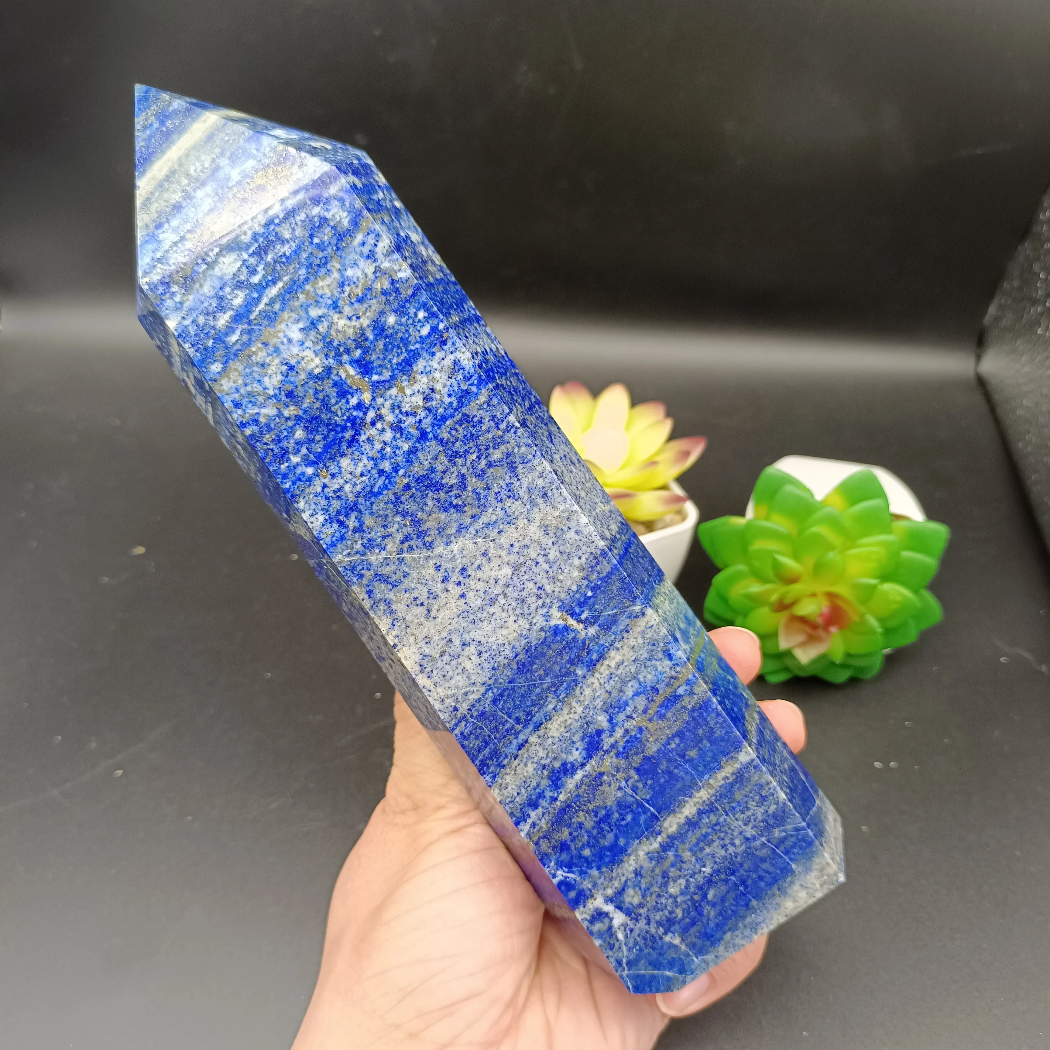

Natural Lapis Pillar Crystal Energy Ore Wand Home Office Decoration Craft Gift Mineral Reiki Healing