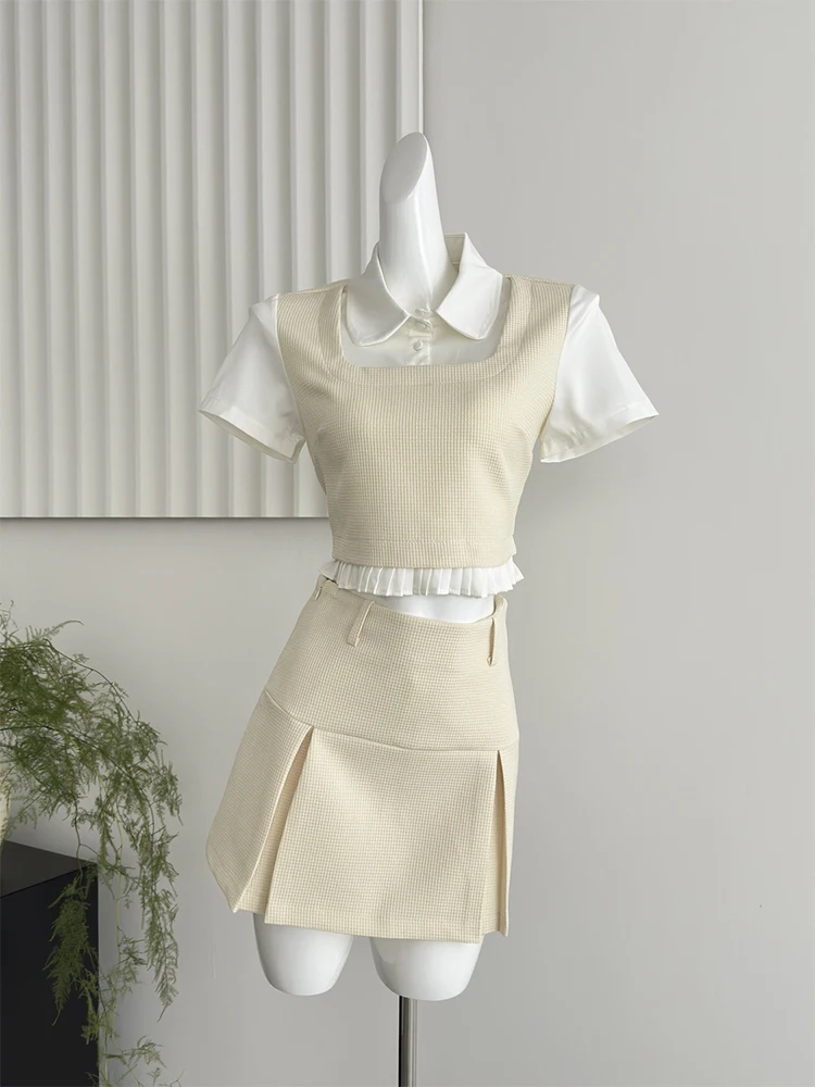 Осенняя женская одежда 2000-х годов в консервативном стиле Rave комплект из 2